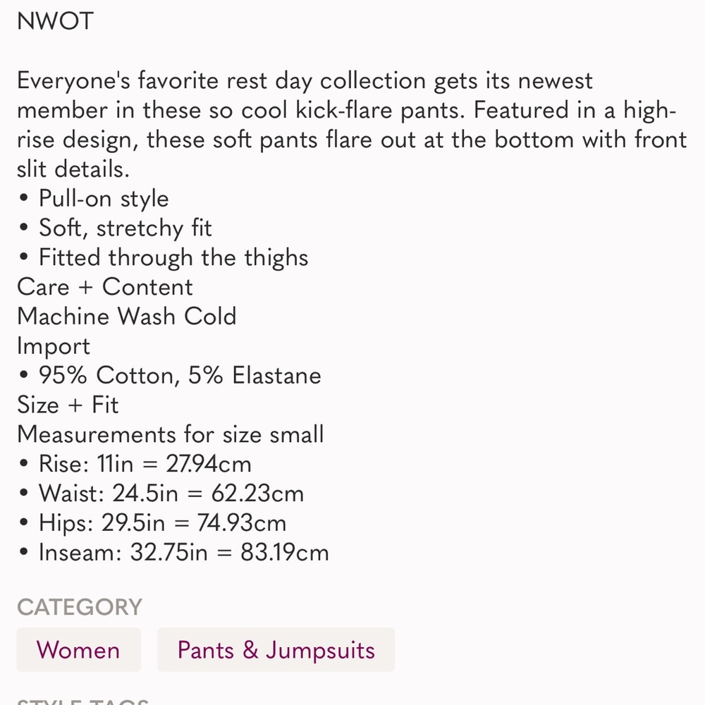 Free People! FP Movement Hot Shot Kick Flares NWOT! - Picture 7 of 7